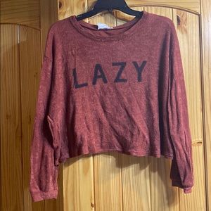 Lazy cropped sweatshirt